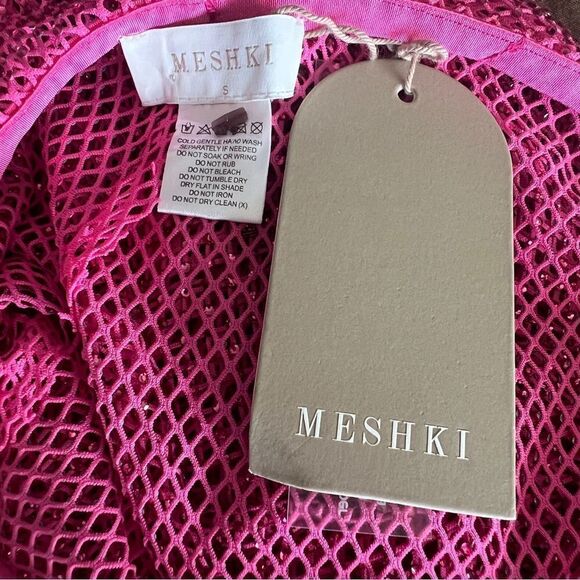 MESHKI Barbie Pink Mesh Pants Size L - Picture 10 of 11